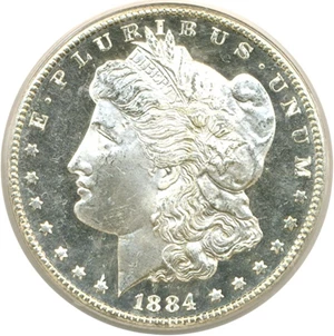 image for: 1884-CC $1 PCGS MS64 DMPL