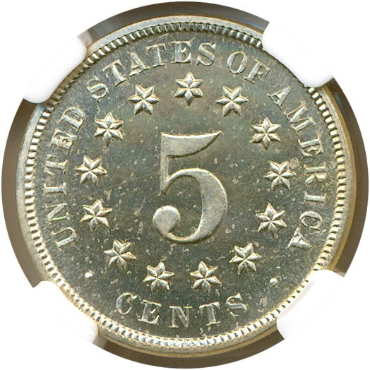 image for: 1872 5c  NGC Proof 63 Cameo