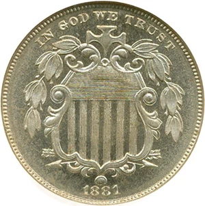 image for: 1881 5c NGC Proof 64