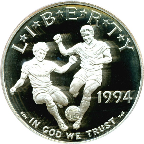 image for: 1994-S $1 World Cup PCGS Proof 69 DCameo