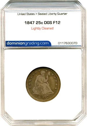 image for: 1847 25c DGS F12 (Lightly Cleaned)