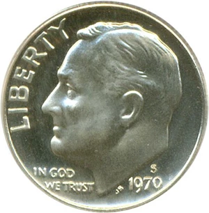 image for: 1970-S 10c PCGS Proof 68 DCameo