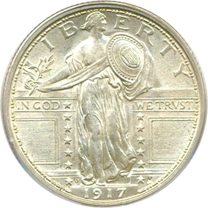 image for: 1917-D 25c Ty.1 PCGS MS64 FH