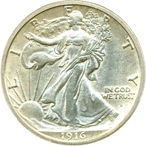 image for: 1916-D 50c DGS MS60 (Lightly Cleaned)