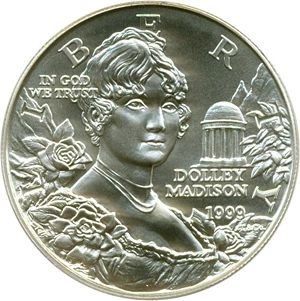 image for: 1999-P $1 Dolley Madison PCGS MS69