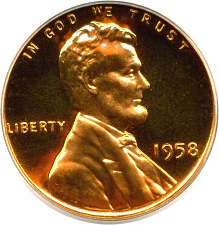 image for: 1958 1c  PCGS Proof 67 RD Cameo
