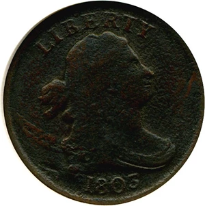 image for: 1803 1/2c ANACS F12 (Corroded)