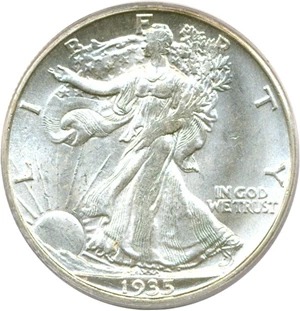 image for: 1935-D 50c PCGS MS64