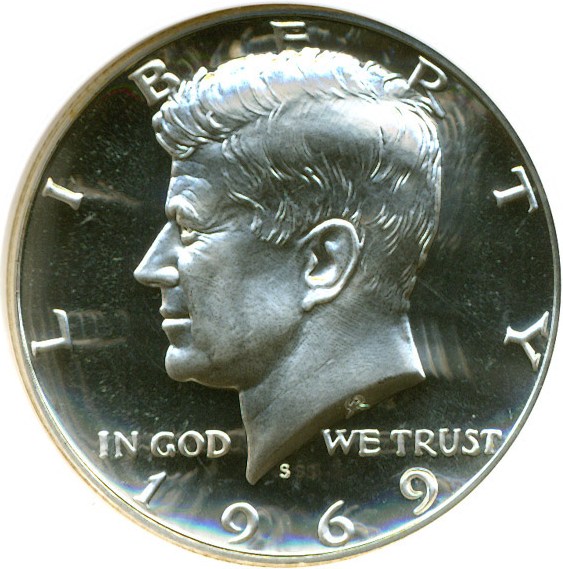 image for: 1969-S 50c  NGC Proof 68 Cameo