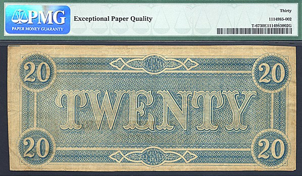 image for: Fr.T67 1864 $20 CSA PMG VF30 EPQ [91773]