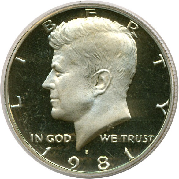 image for: 1981-S 50c Ty.2 PCGS Proof 69 DCameo