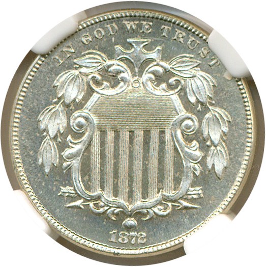 image for: 1872 5c  NGC Proof 63 Cameo