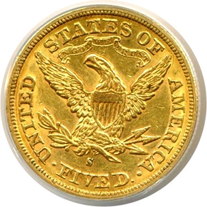 image for: 1880-S $5 ANACS AU53