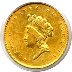 image for: 1854 G$1 Ty.2 PCGS XF45