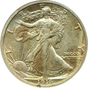image for: 1916 50c DGS AU53