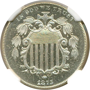image for: 1875 5c NGC Proof 62 Cameo