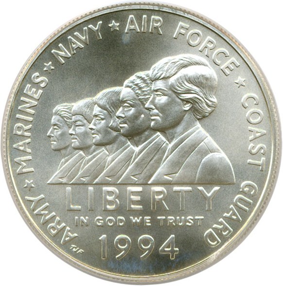 image for: 1994-W $1 Women in the Military PCGS MS69 