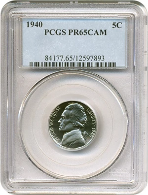image for: 1940 5c PCGS Proof 65 Cameo