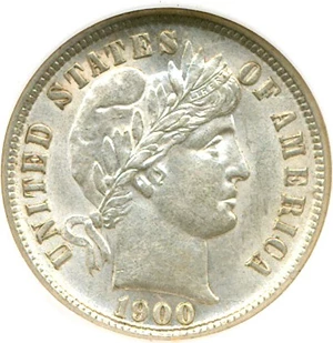 image for: 1900-S 10c NGC AU58