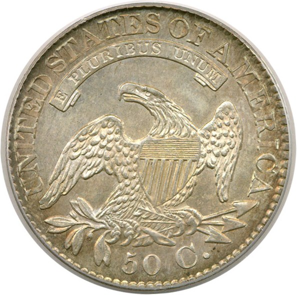 image for: 1828 50c Square 2 Large 8 PCGS MS63 