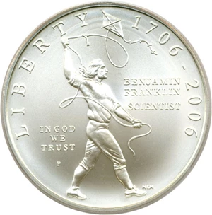 image for: 2006-P $1 Ben Franklin-Scientist PCGS MS69