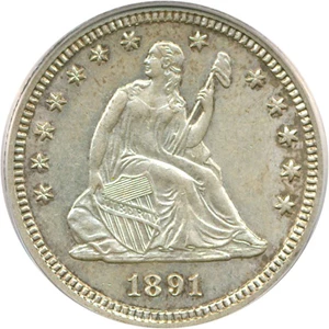 image for: 1891 25c PCGS MS62