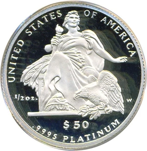 image for: 2004-W $50 Platinum Eagle Raw Proof DCameo (Mint Sealed w/box)