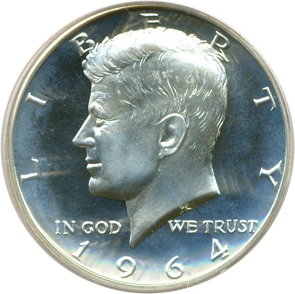 image for: 1964 50c Accent Hair PCGS Proof 66 