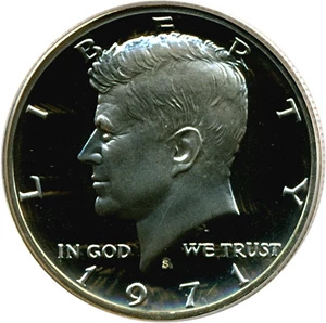 image for: 1971-S 50c PCGS Proof 68 DCameo
