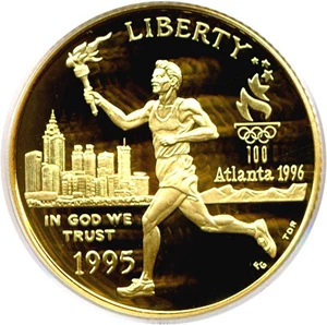 image for: 1995-W $5 Olympic Torch PCGS Proof 69 DCameo