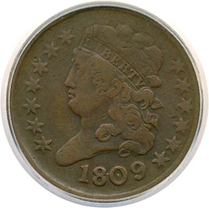 image for: 1809 1/2c ICG VF20