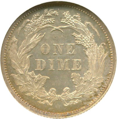 image for: 1876 10c  NGC Proof 64