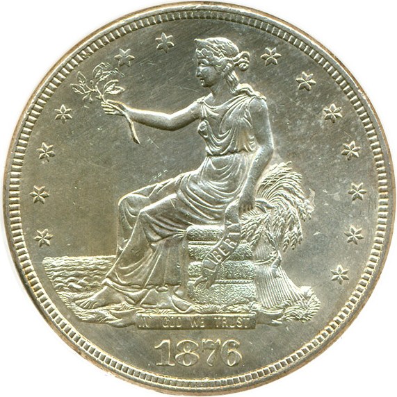 image for: 1876-S Trade $ DGS MS60  (Polished)