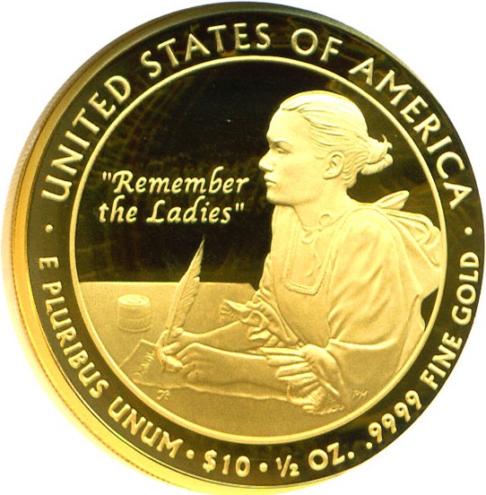 image for: 2007-W $10 Abigail Adams NGC Proof 70 UCameo