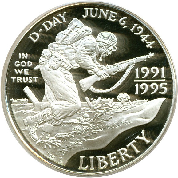 image for: 1991-95-W $1 W.W. II PCGS Proof 69 DCameo