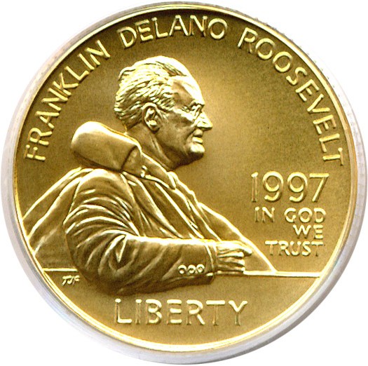 image for: 1997-W $5 Franklin D. Roosevelt PCGS MS69 