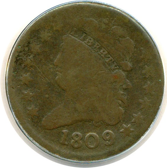 image for: 1809 1/2c ANACS Good-6 (C-5)