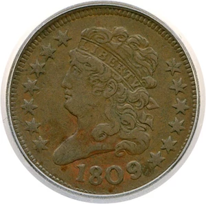 image for: 1809 1/2c ICG VF25 BN