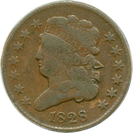 image for: 1828 1/2c 13 Stars ANACS F15 BN