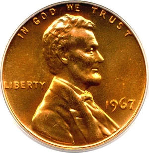 image for: 1967 1c SMS PCGS MS67 RD