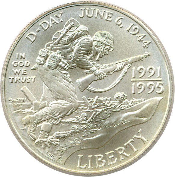 image for: 1991-95-D $1 W.W. II PCGS MS69 