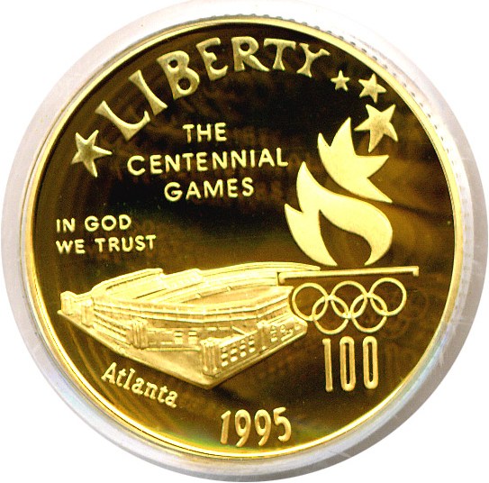 image for: 1995-W $5 Olympic Stadium PCGS Proof 69 DCameo