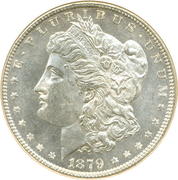 image for: 1879 $1  NGC MS63 PL