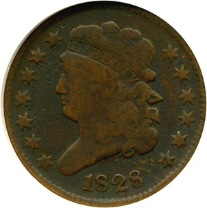 image for: 1828 1/2c 13 Stars ANACS F12 Details (Corroded, Scratched)