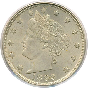 image for: 1893 5c PCGS MS63