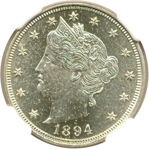 image for: 1894 5c  NGC Proof 62 