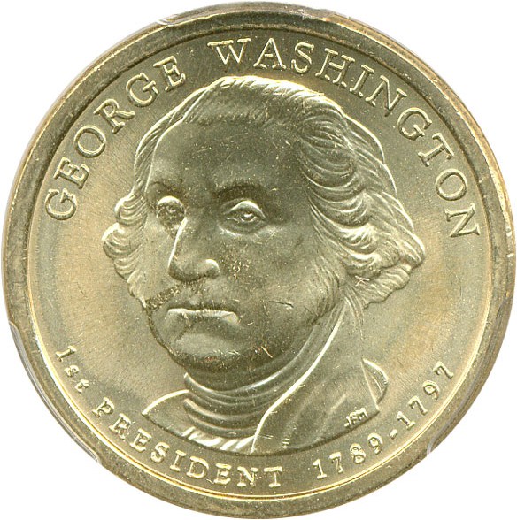 image for: Error: 2007 $1 Washington - Missing Edge Lettering PCGS MS65 