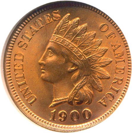 image for: 1900 1c  NGC MS66 RD