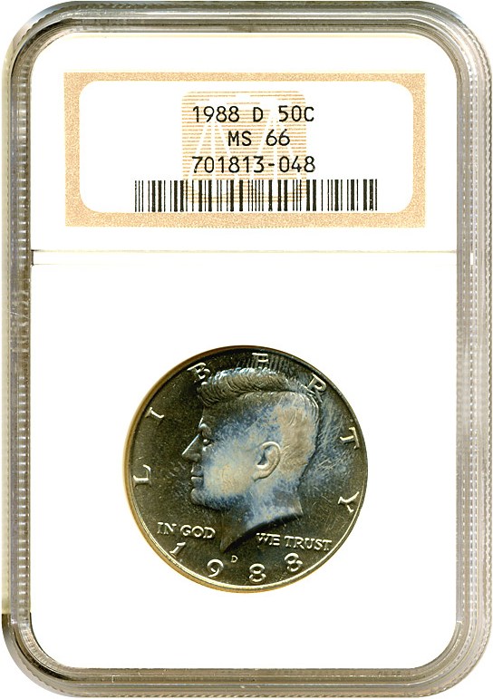 image for: 1988-D 50c  NGC MS66 