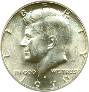 image for: 1970-D 50c PCGS MS66